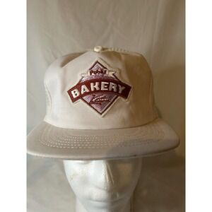 Vintage Publix Supermarket Bakery Hat Cap Mesh Snapback White Trucker